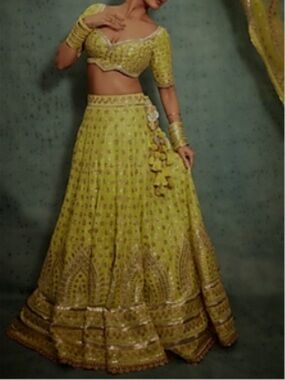 Green Lehenga Choli Set